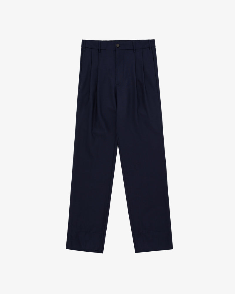 Double Pleated Wool Trouser