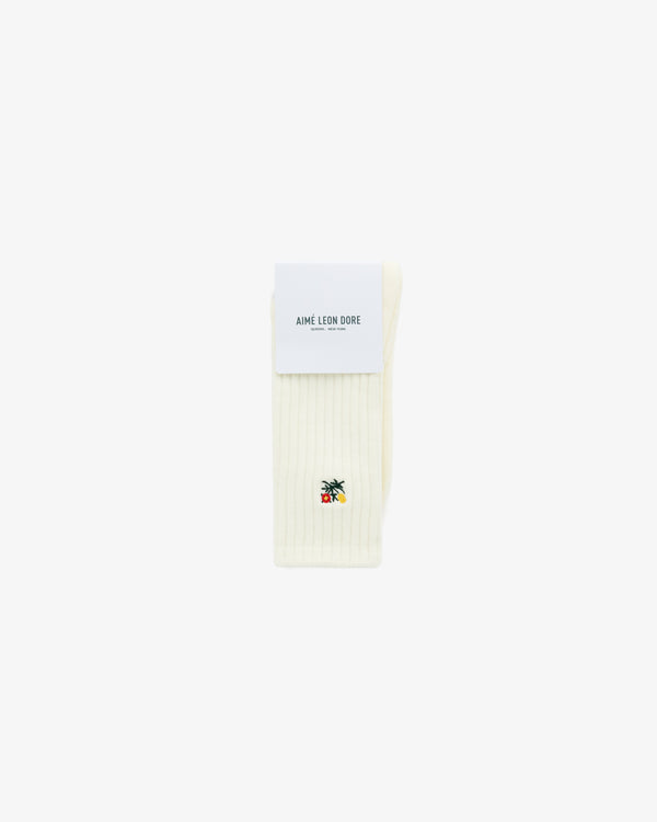 Striped  Crest Sock