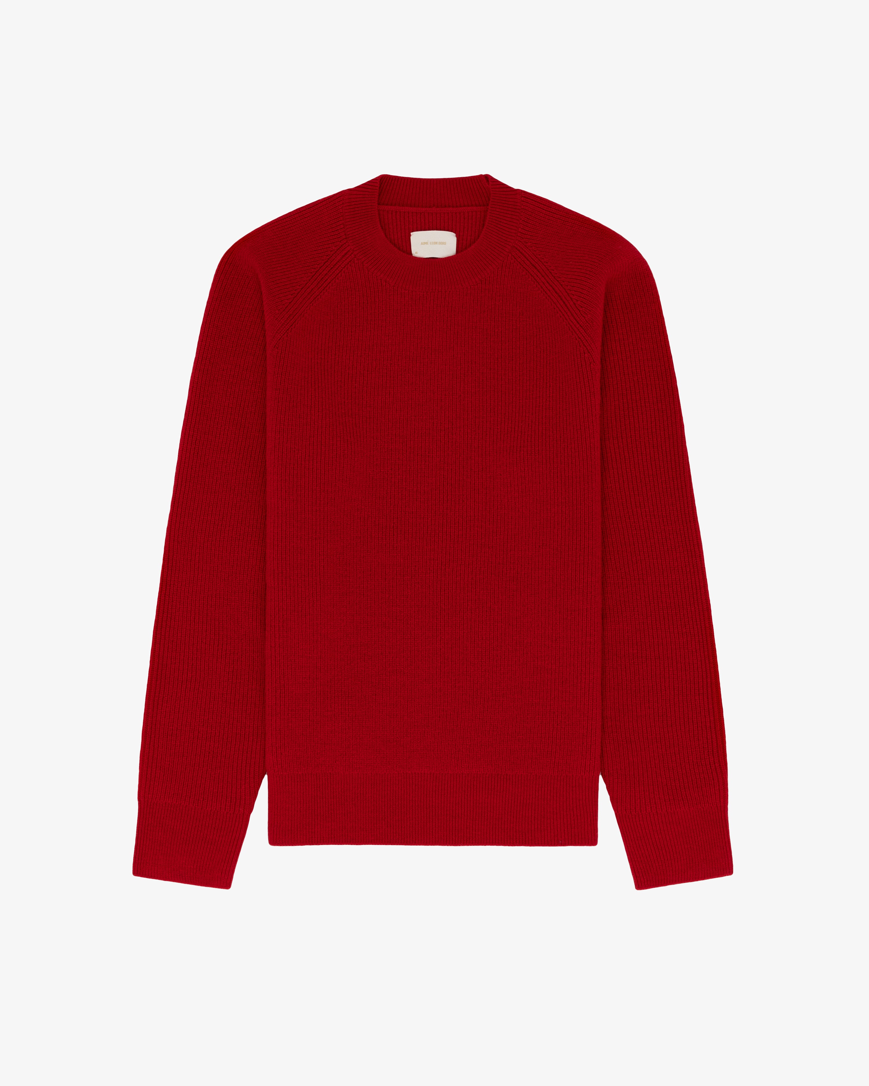 Merino Shaker Stitch Crewneck Sweater