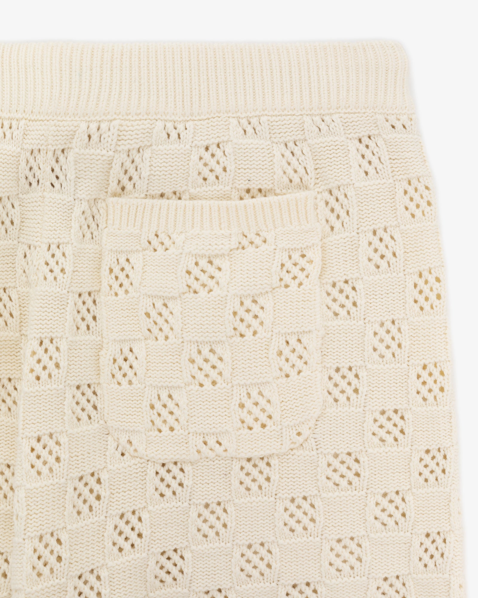 Checkered Knit Short