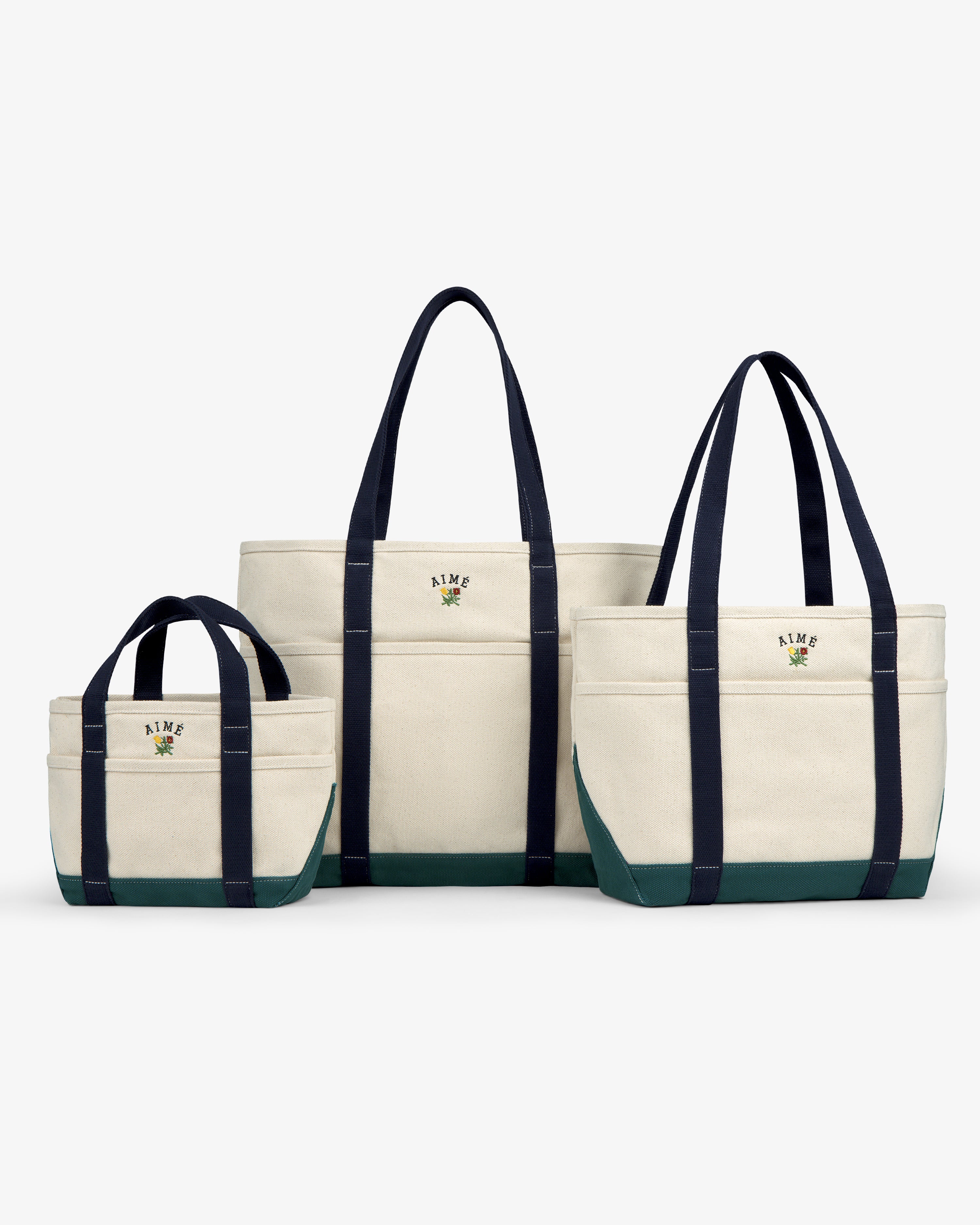 Large Crest Contrast Tote Bag