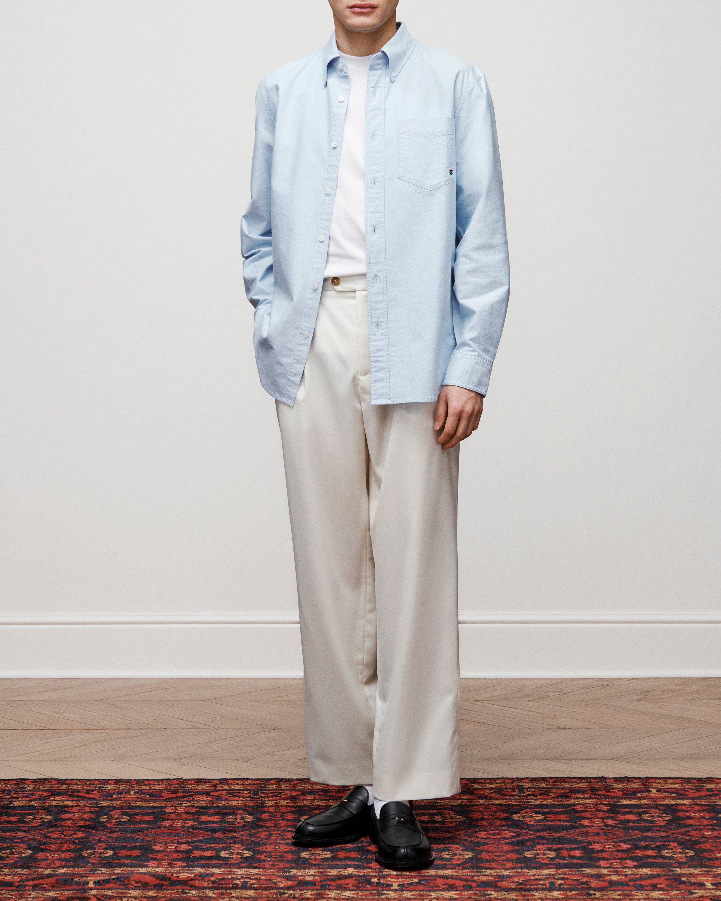 Single-Pleated    Gabardine    Trouser