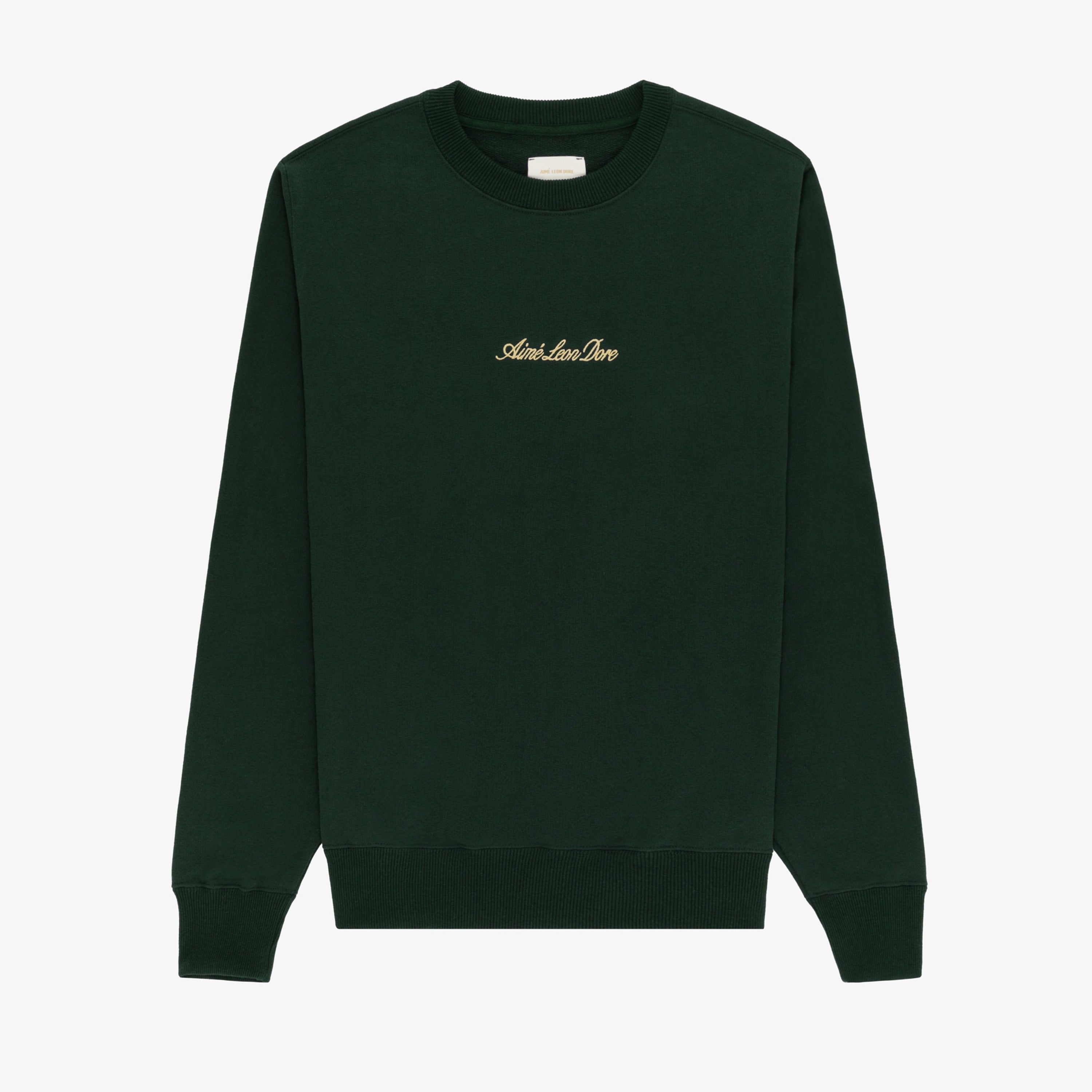 Embroidered Logo Crewneck Sweatshirt Aim Leon Dore EU