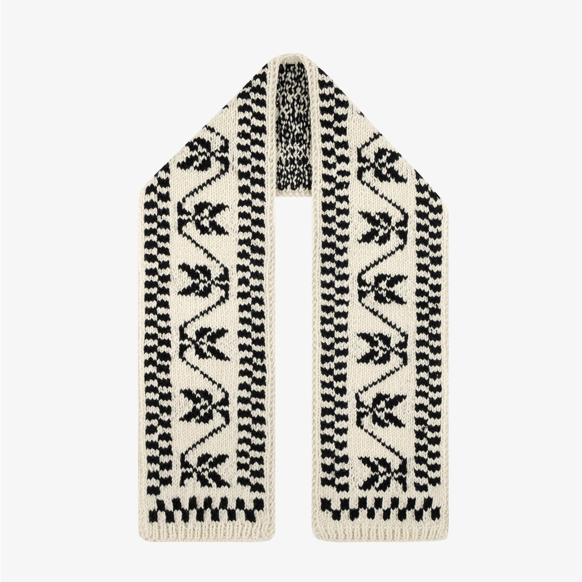 Hand Knit Jacquard Wool Scarf – Aimé Leon Dore EU