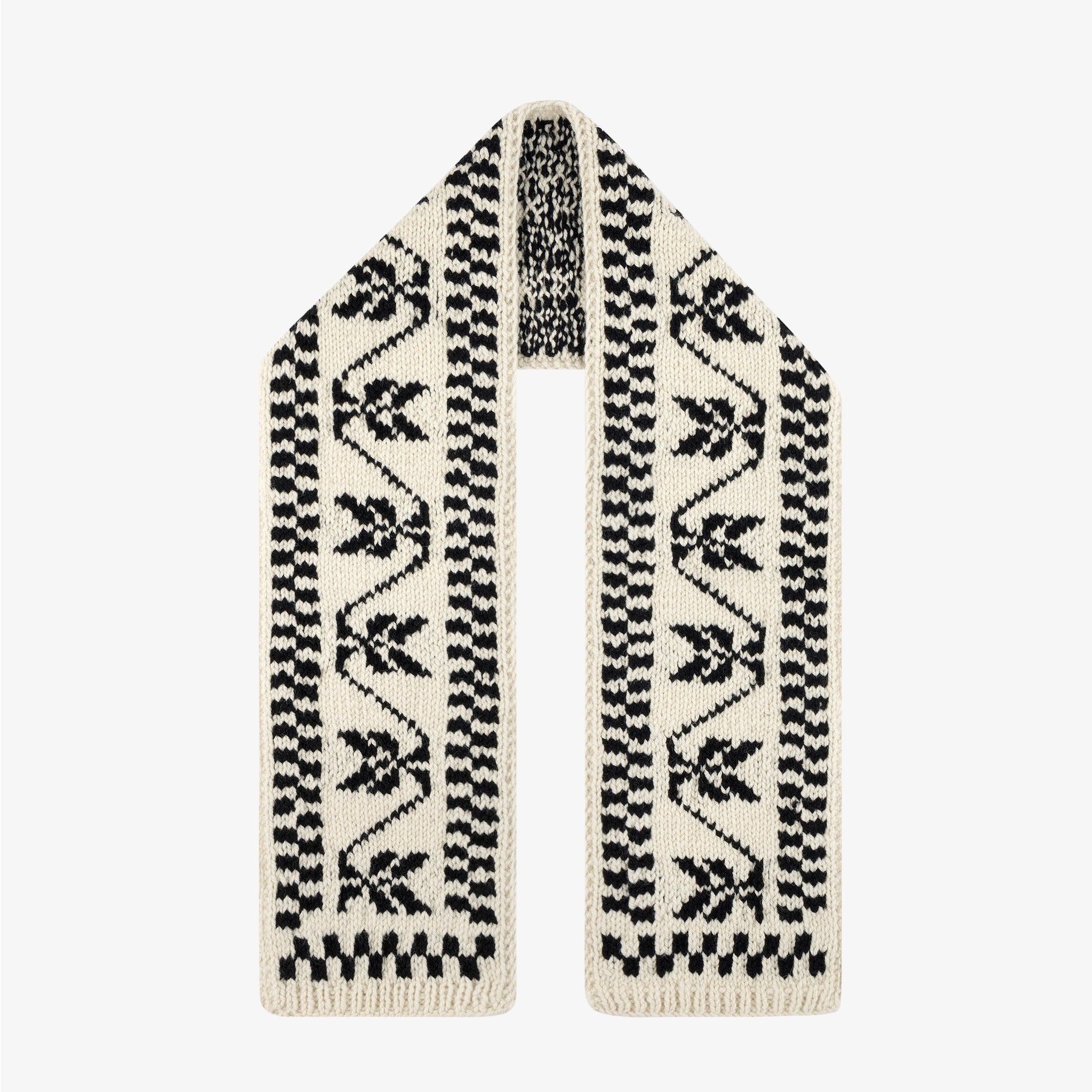 Hand Knit Jacquard Wool Scarf – Aimé Leon Dore EU