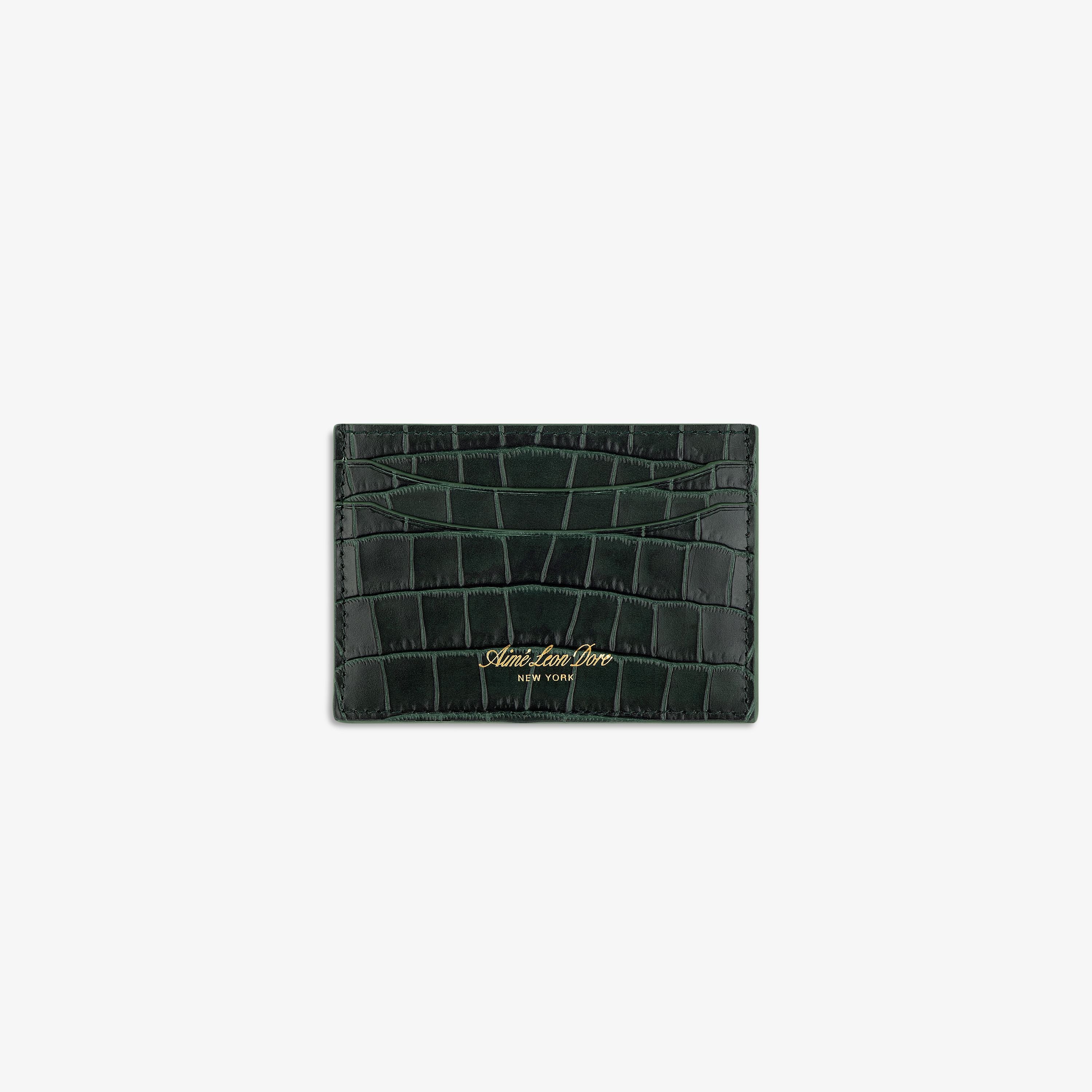 Croc-Embossed Leather Cardholder – Aimé Leon Dore EU