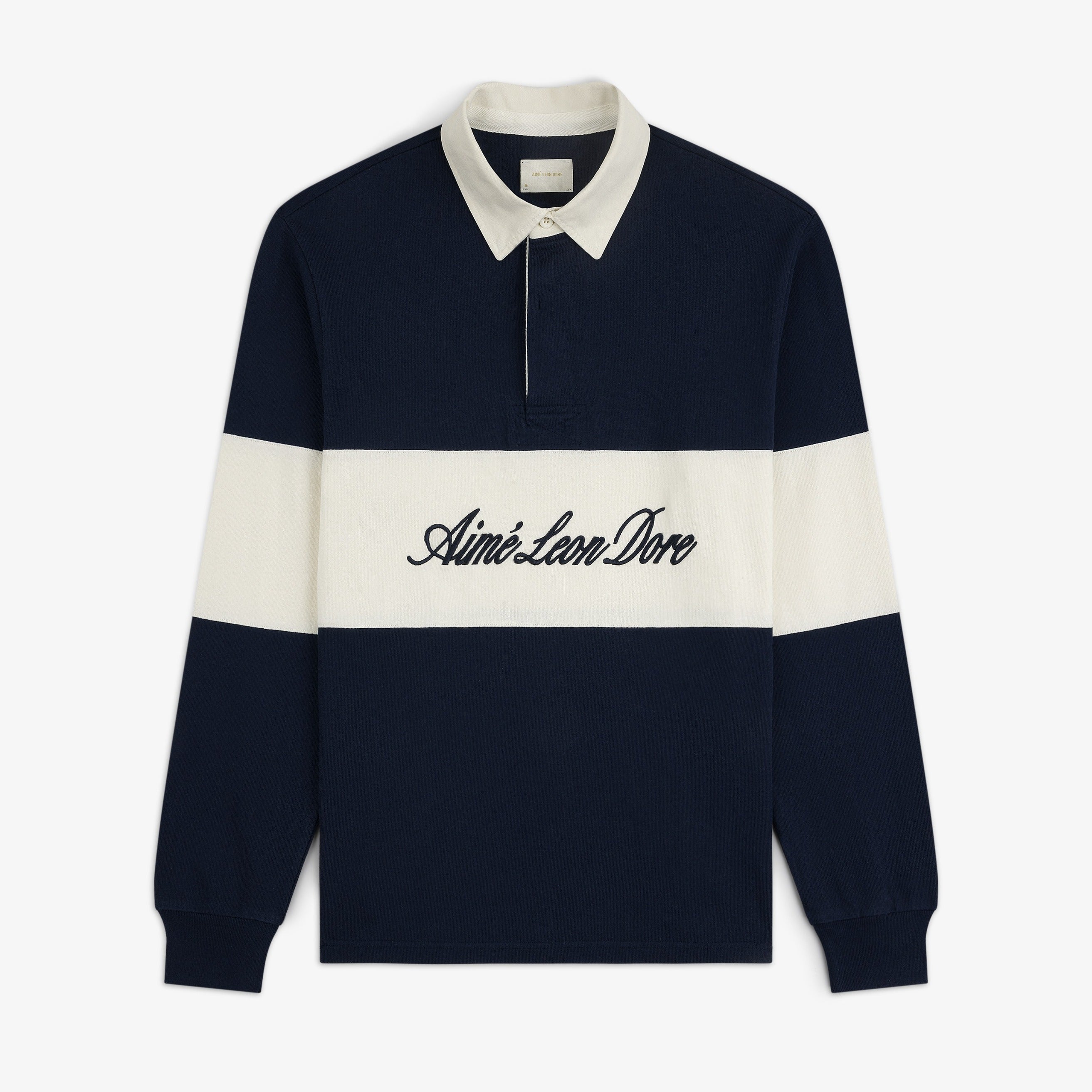 AIME' LEON DORE ラガーシャツ M ネイビー Script Paneled Rugby – Aimé Leon Dore EU