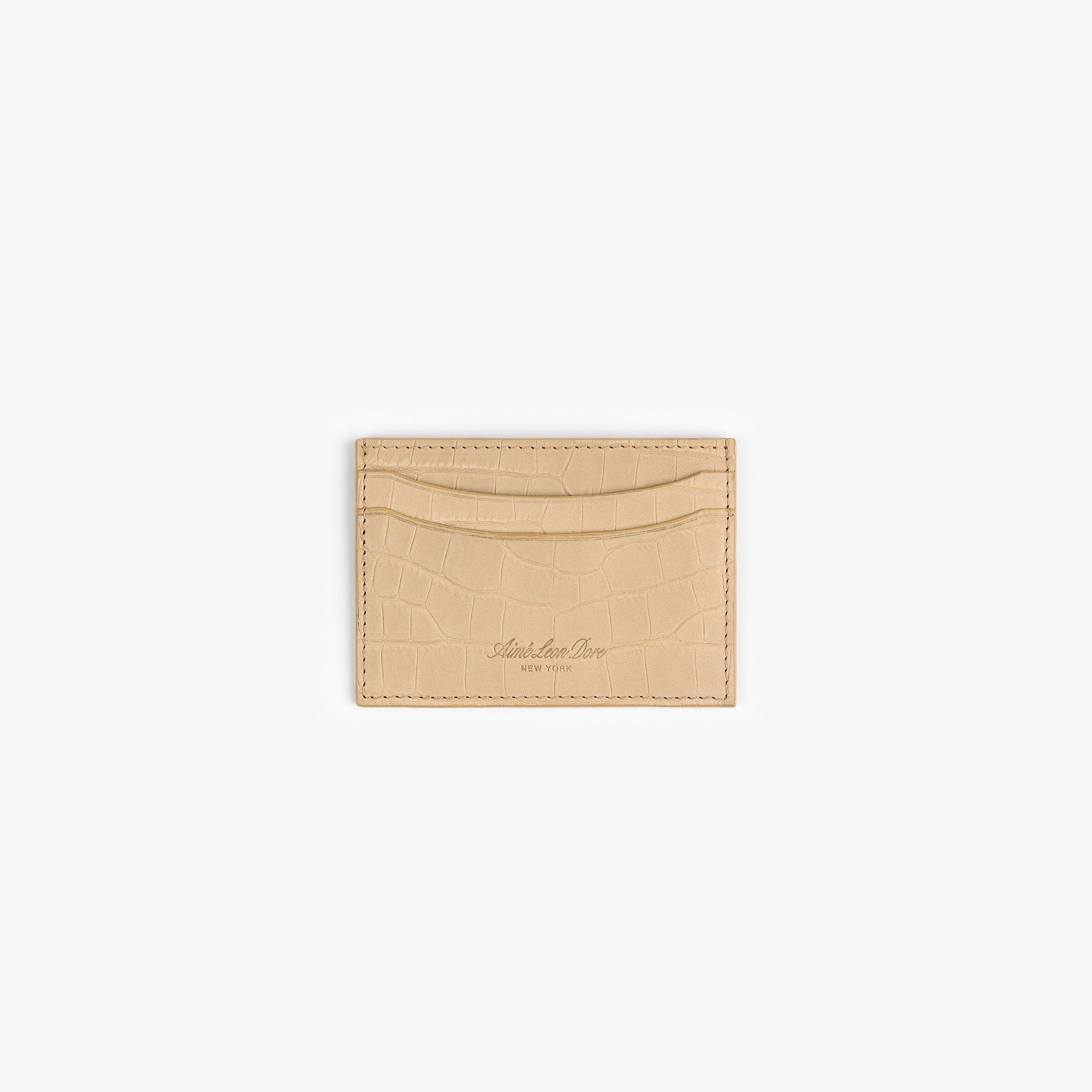 Croc-Embossed Nubuck Cardholder – Aimé Leon Dore EU