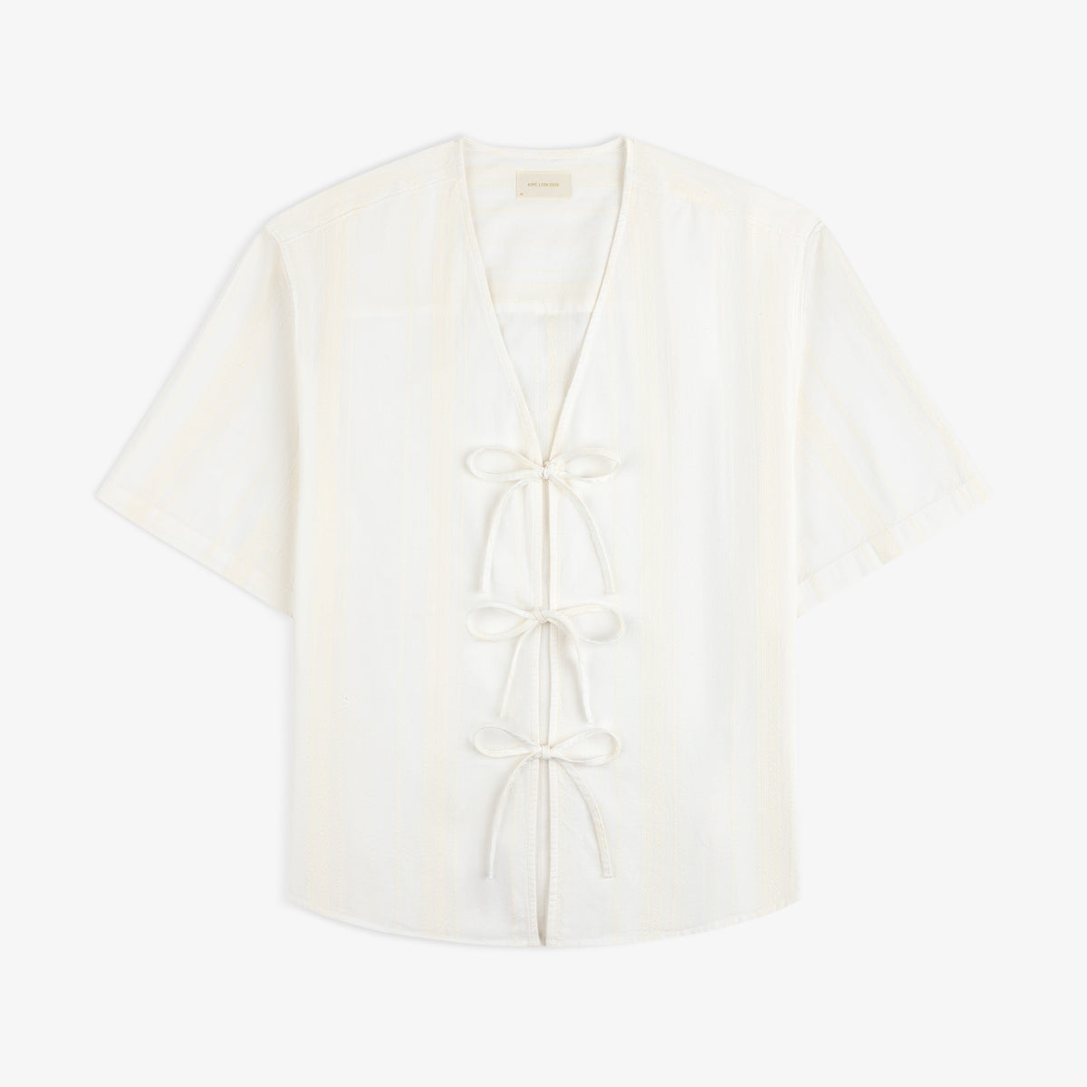 Jacquard Striped Tie-Front Shirt – Aimé Leon Dore EU