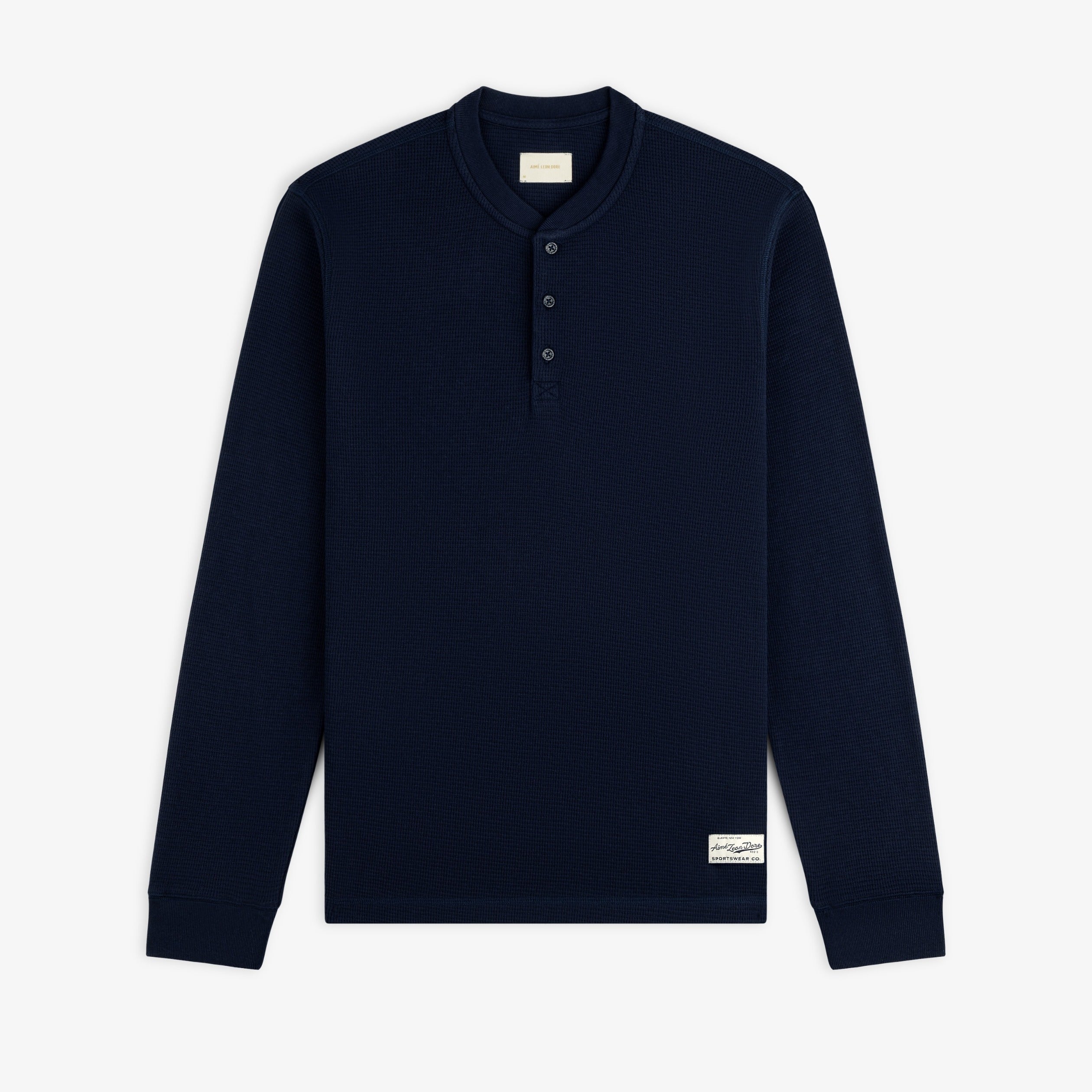 Long-Sleeve Waffle Henley – Aimé Leon Dore EU