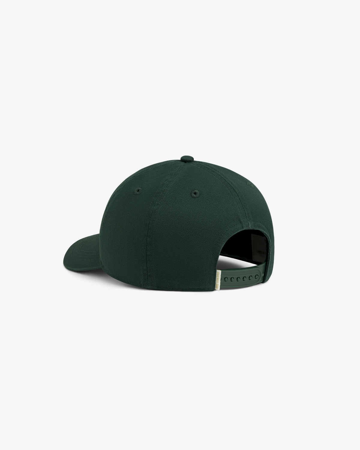 Café Leon Dore Logo Hat in dark green, shown from the back with a curved brim and adjustable snapback strap.