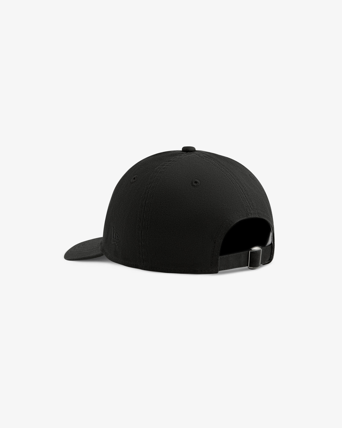 The ALD / New Era Yankees Ballpark Hat in black, shown from the back with an adjustable strap and metal clasp.