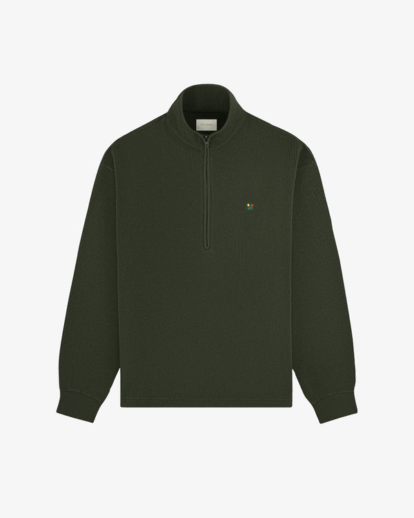 Crest Piqué Half-Zip Pullover