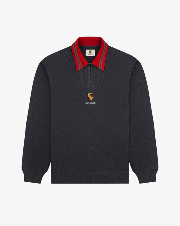 ALD / Porsche Jacquard Collar Quarter Zip Pullover