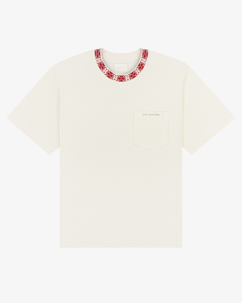 Jacquard Collar Pocket Tee