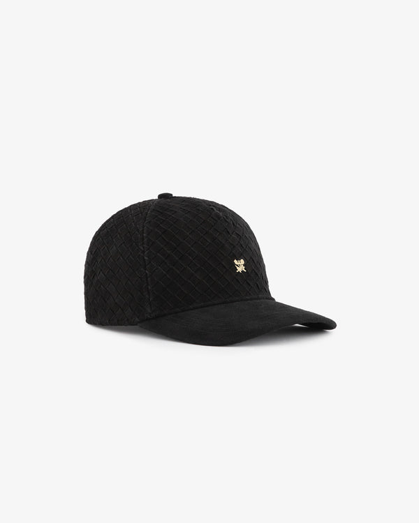 Woven Suede Crest Hat