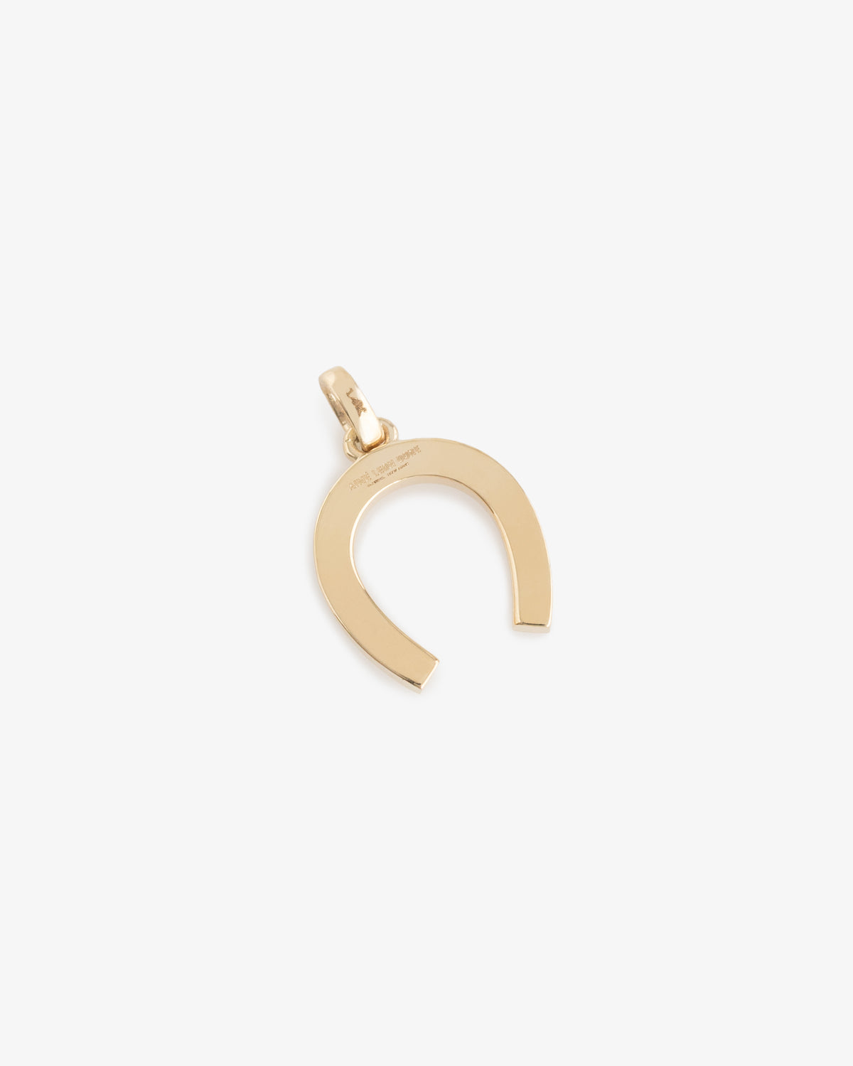 Diamond Horseshoe Pendant with a small loop for chains, displayed on a white background.