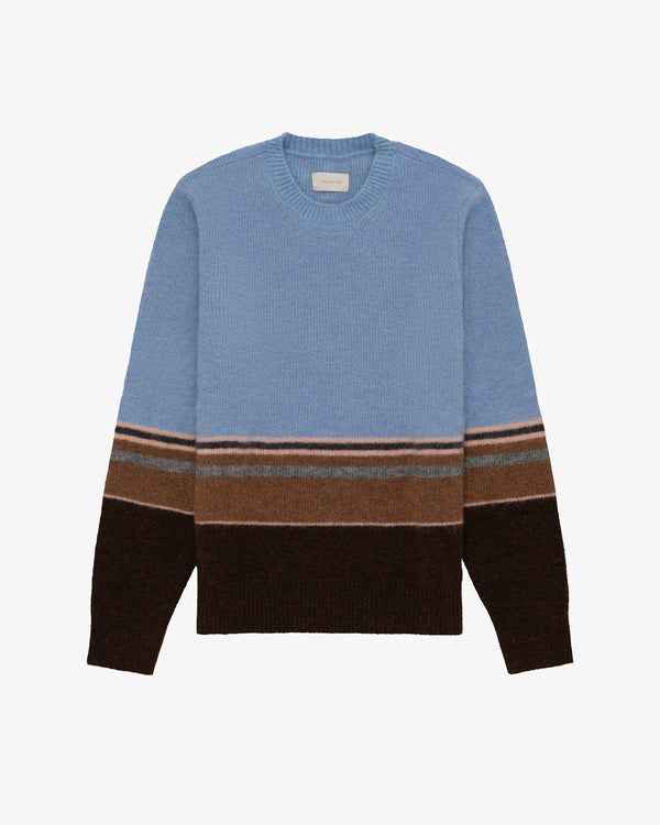 Striped Alpaca Crewneck Sweater