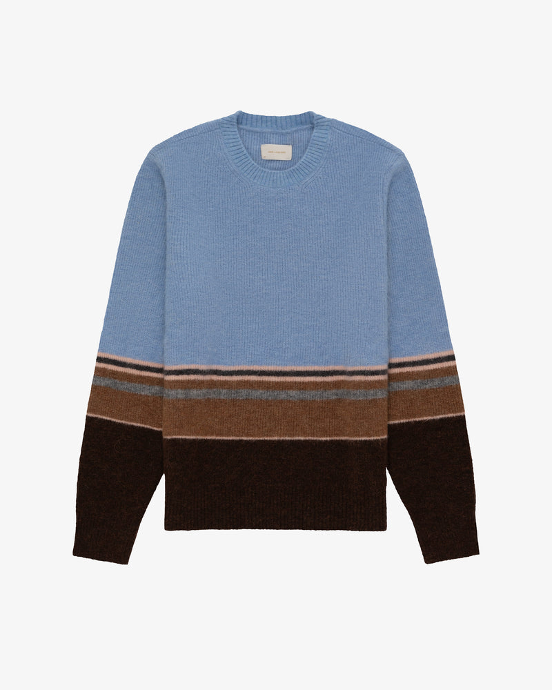 Striped Alpaca Crewneck Sweater