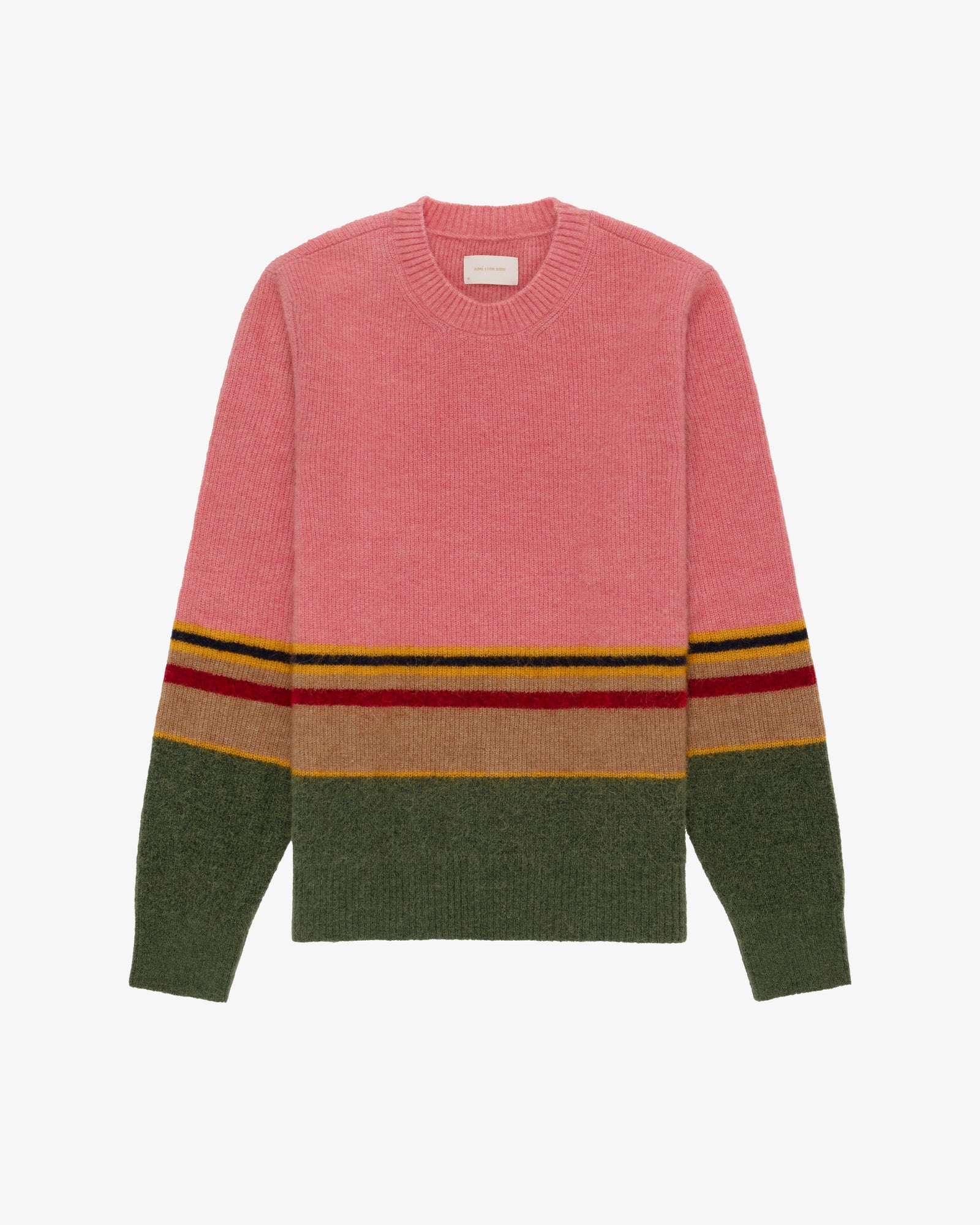 Striped Alpaca Crewneck Sweater