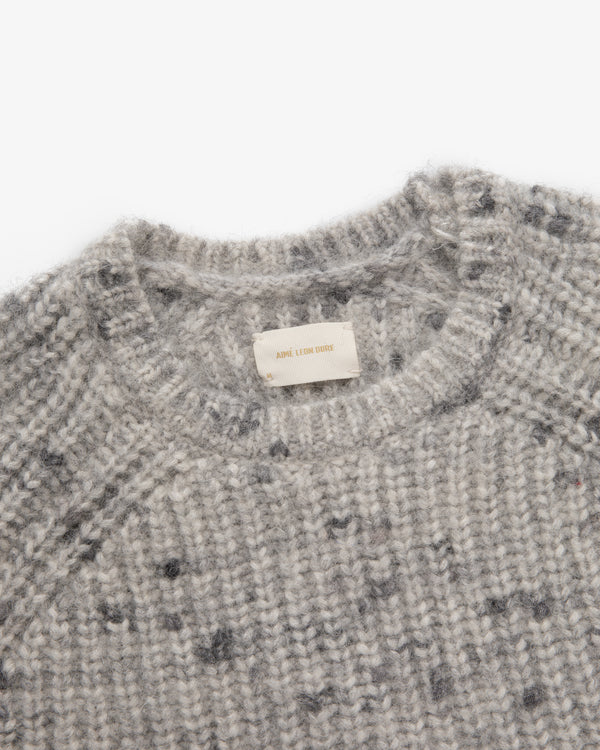 Flecked Alpaca Crewneck Sweater