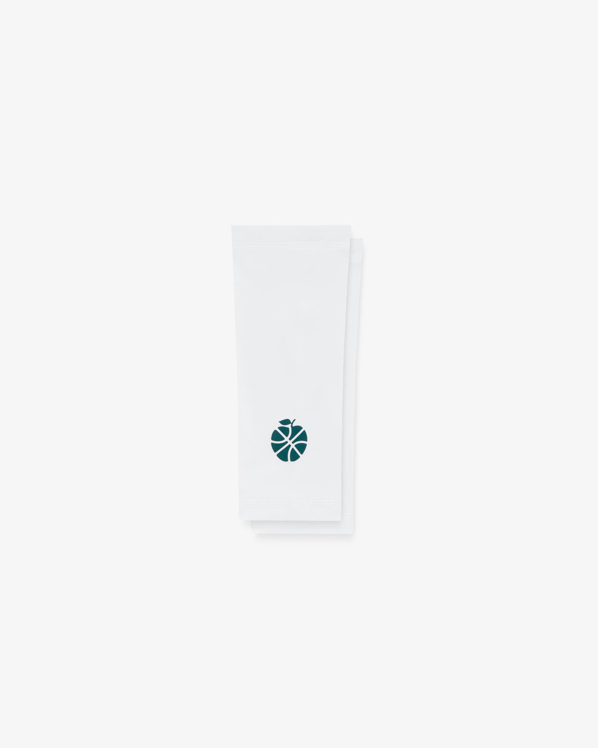 ALD / New Balance SONNY NY Calf Sleeves in white with a dark green citrus fruit graphic near the edge.