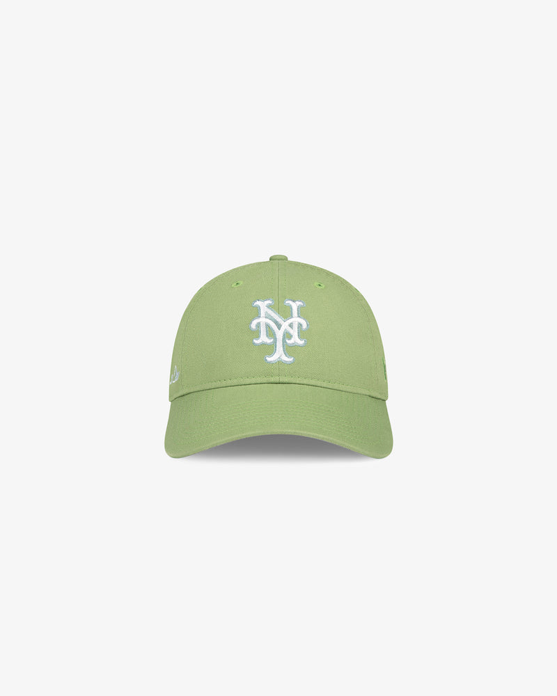 Light green ALD / New Era Mets Ballpark Hat with white interlocking "NY" logo on front, shown on white background.