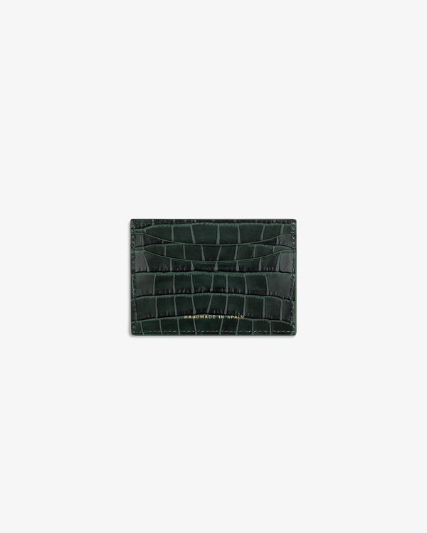 Croc-Embossed Leather Cardholder