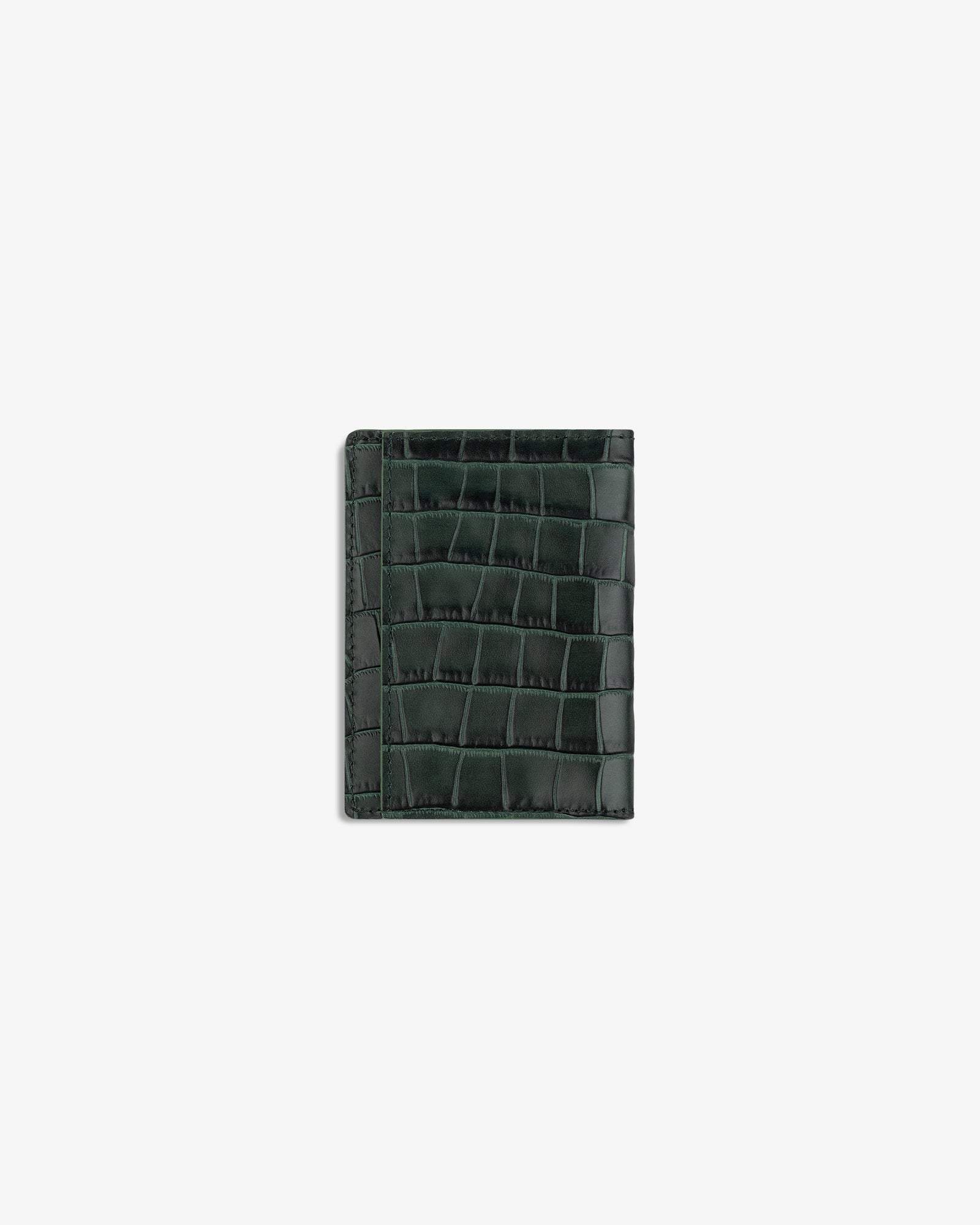 Croc-Embossed Leather Bi-Fold Wallet