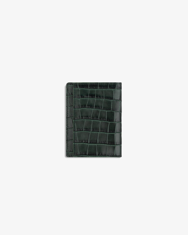 Croc-Embossed Leather Bi-Fold Wallet