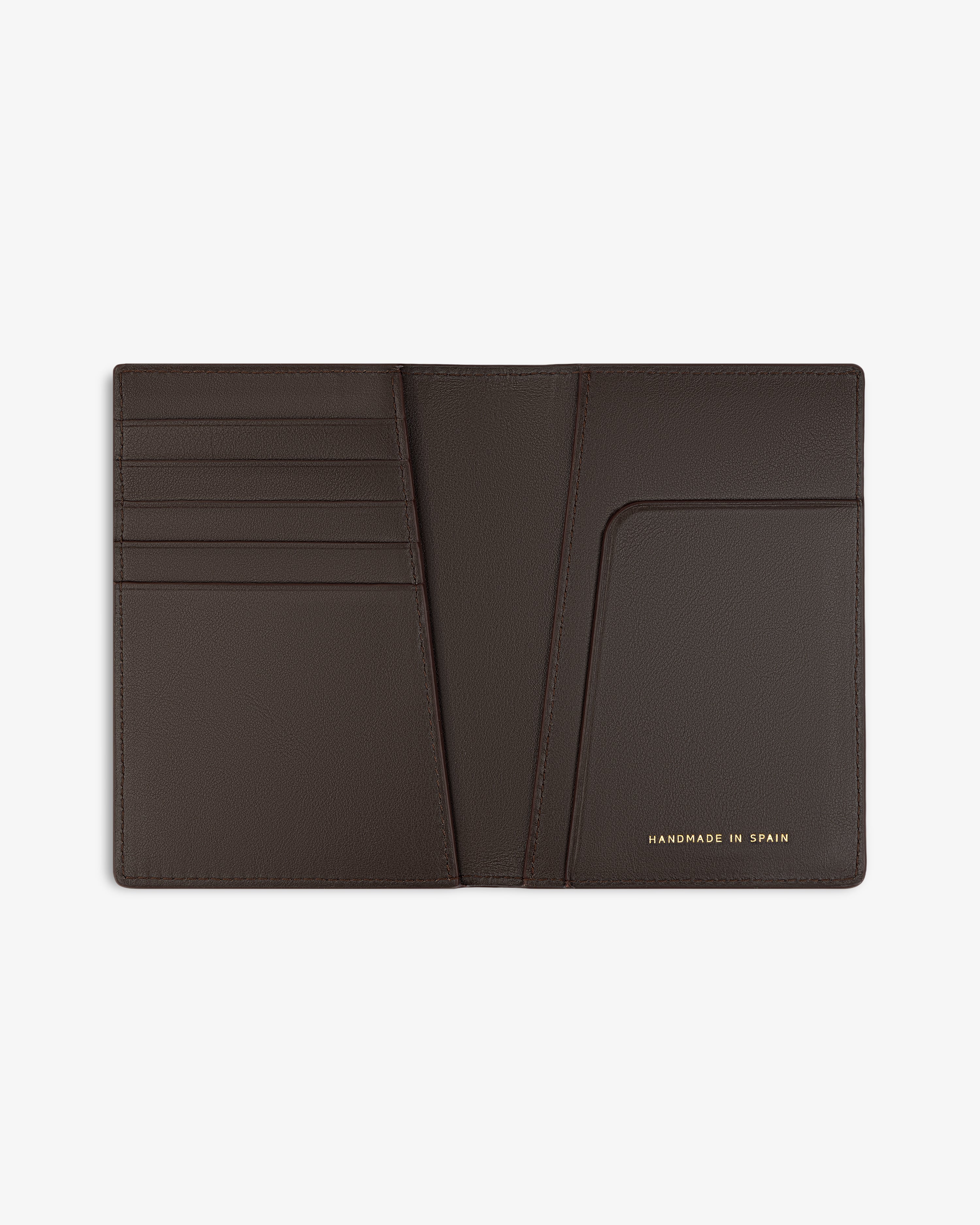 Croc-Embossed Leather Passport Holder