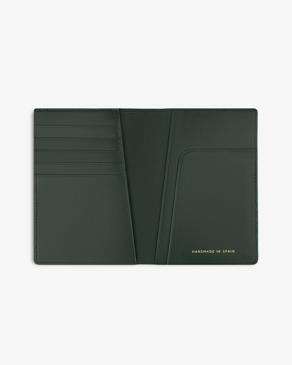 Croc-Embossed Leather Passport Holder