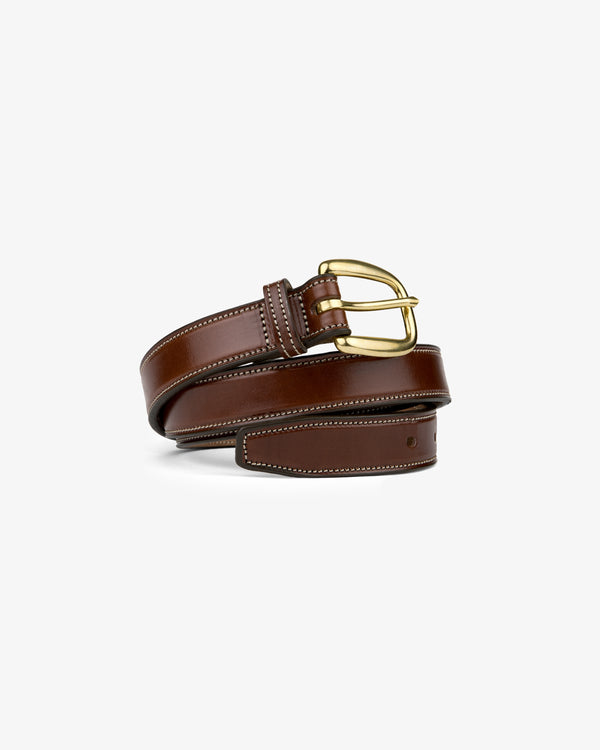 Saddle Stitch Leather Belt