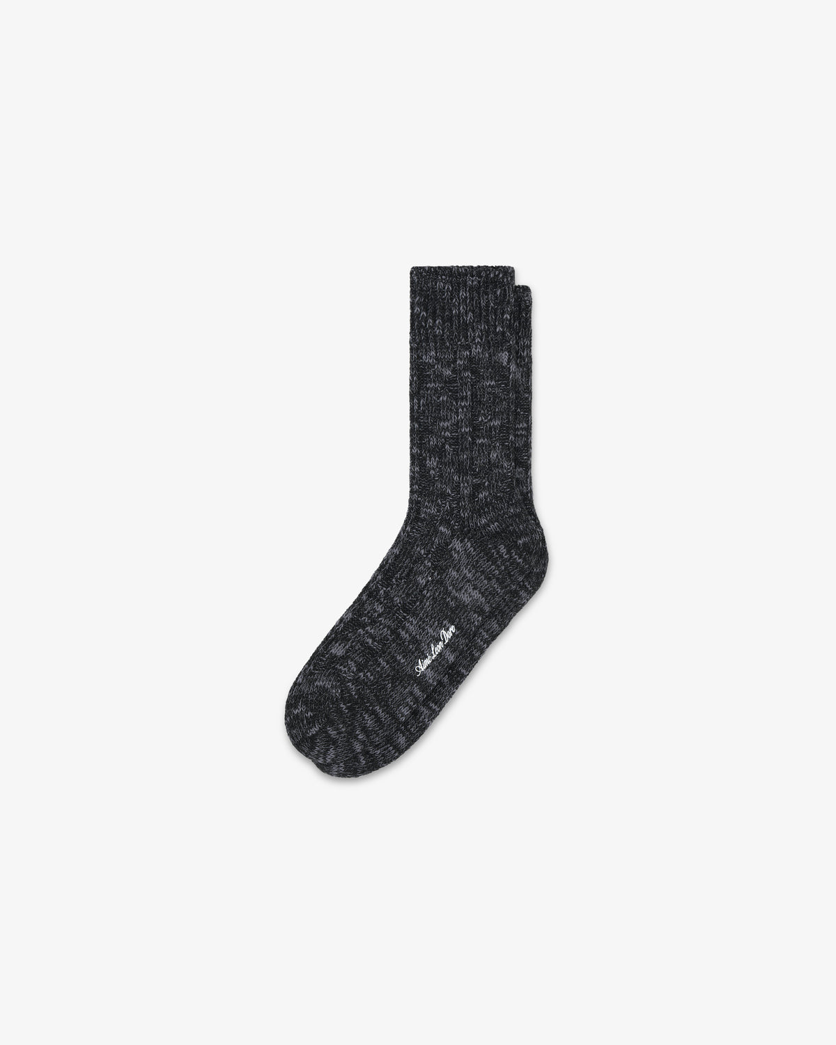 A single Cable Knit Hiking Sock in dark gray is shown on a plain white background.