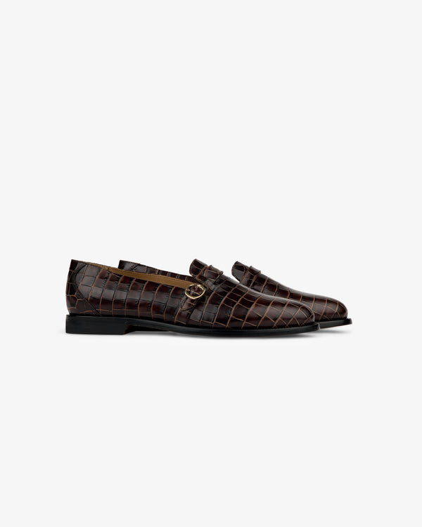 Venetian Croc Buckle Loafer