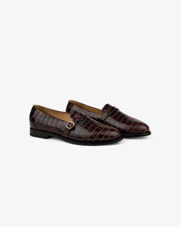 Venetian Croc Buckle Loafer