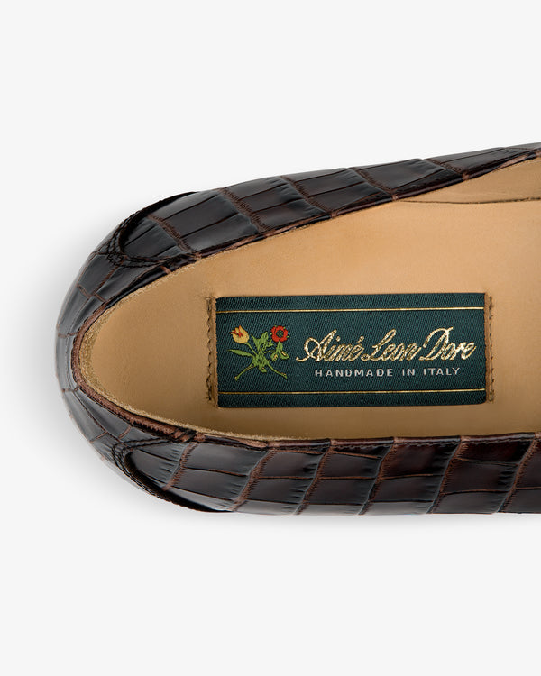 Venetian Croc Buckle Loafer