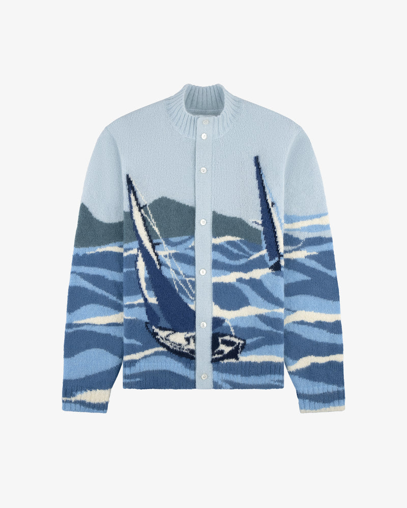 Seascape Intarsia Cardigan