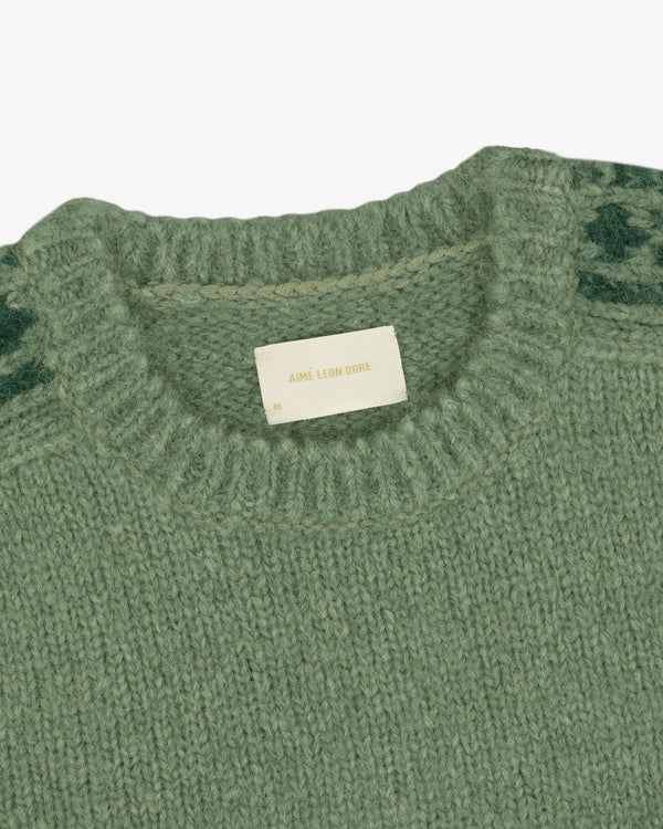Jacquard Stripe Alpaca Sweater