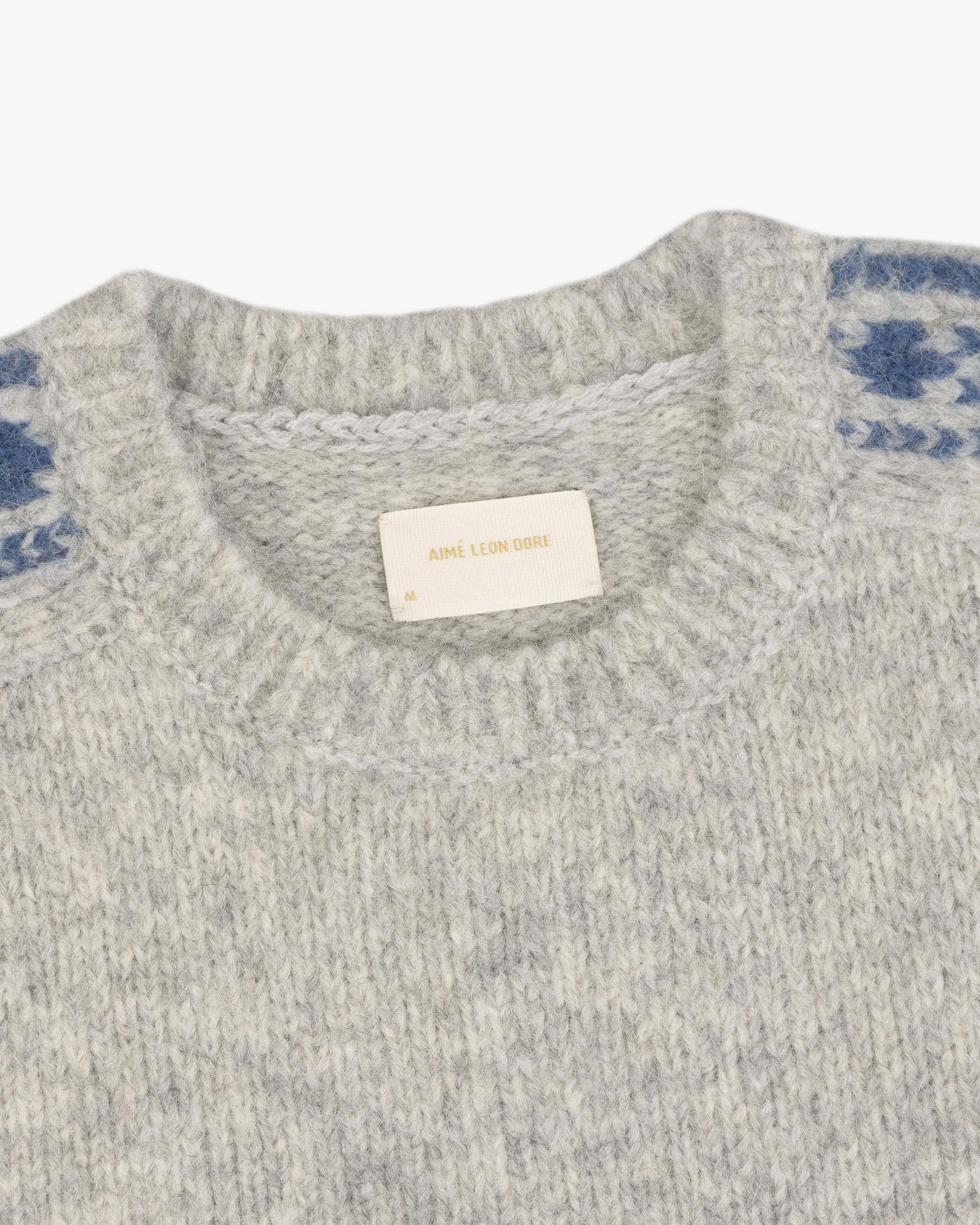 Jacquard Stripe Alpaca Sweater