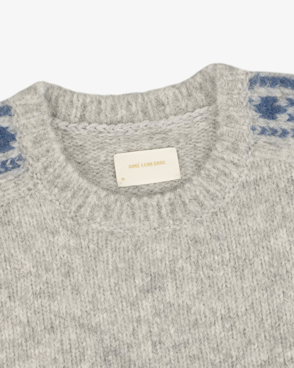 Jacquard Stripe Alpaca Sweater