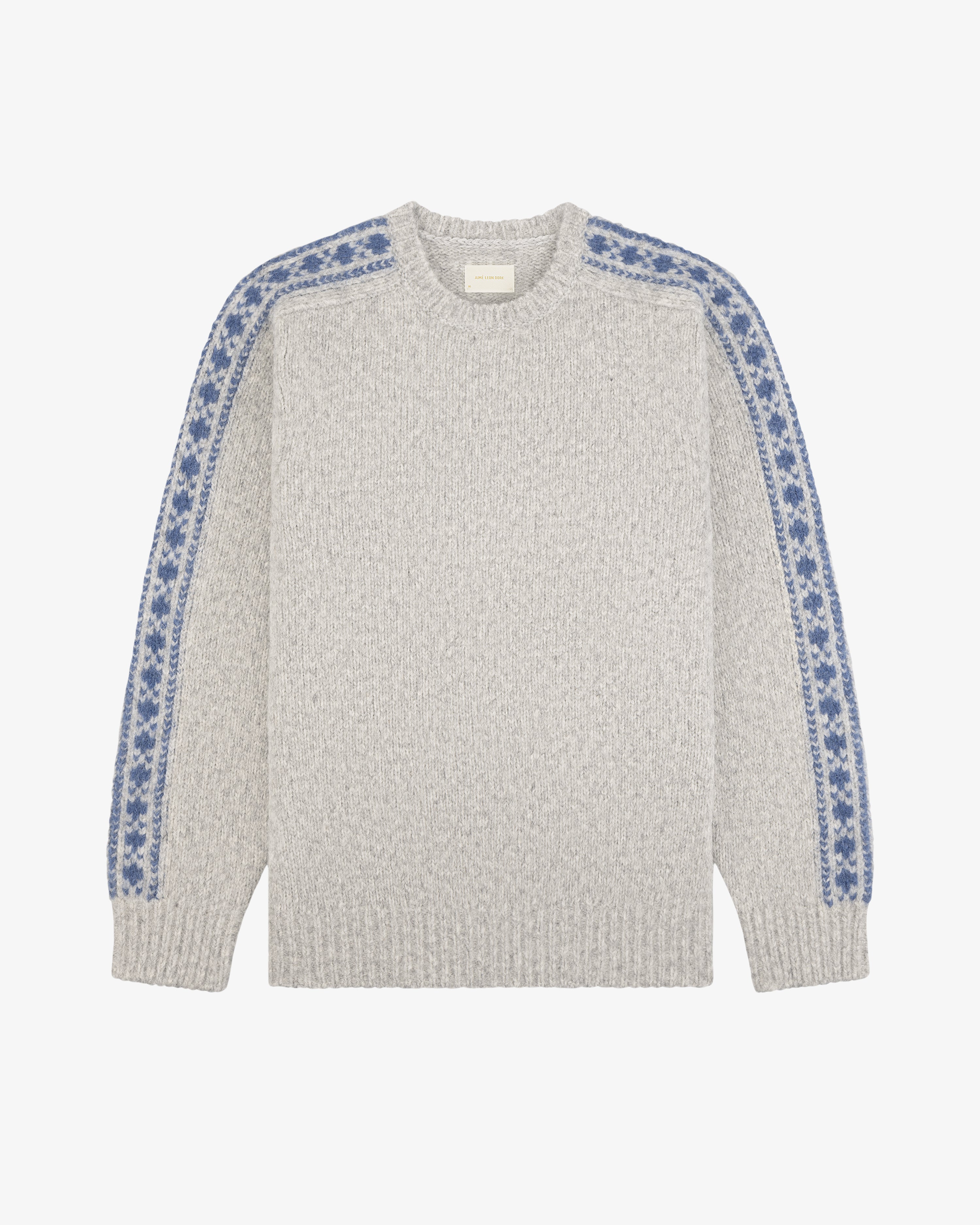 Jacquard Stripe Alpaca Sweater