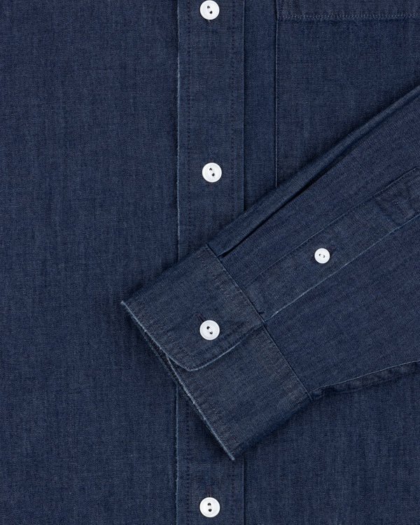 Denim Collarband Shirt