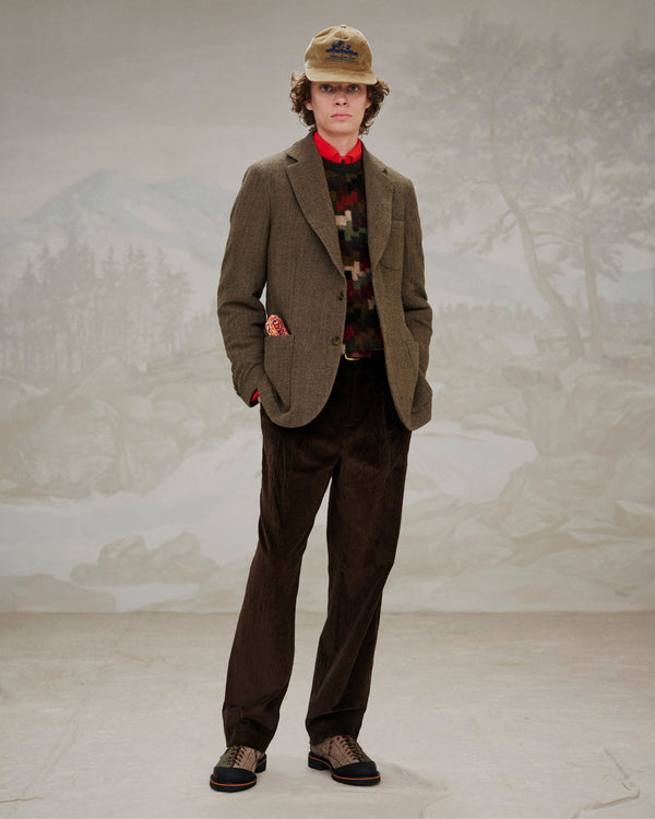 Single Pleated Corduroy Pant