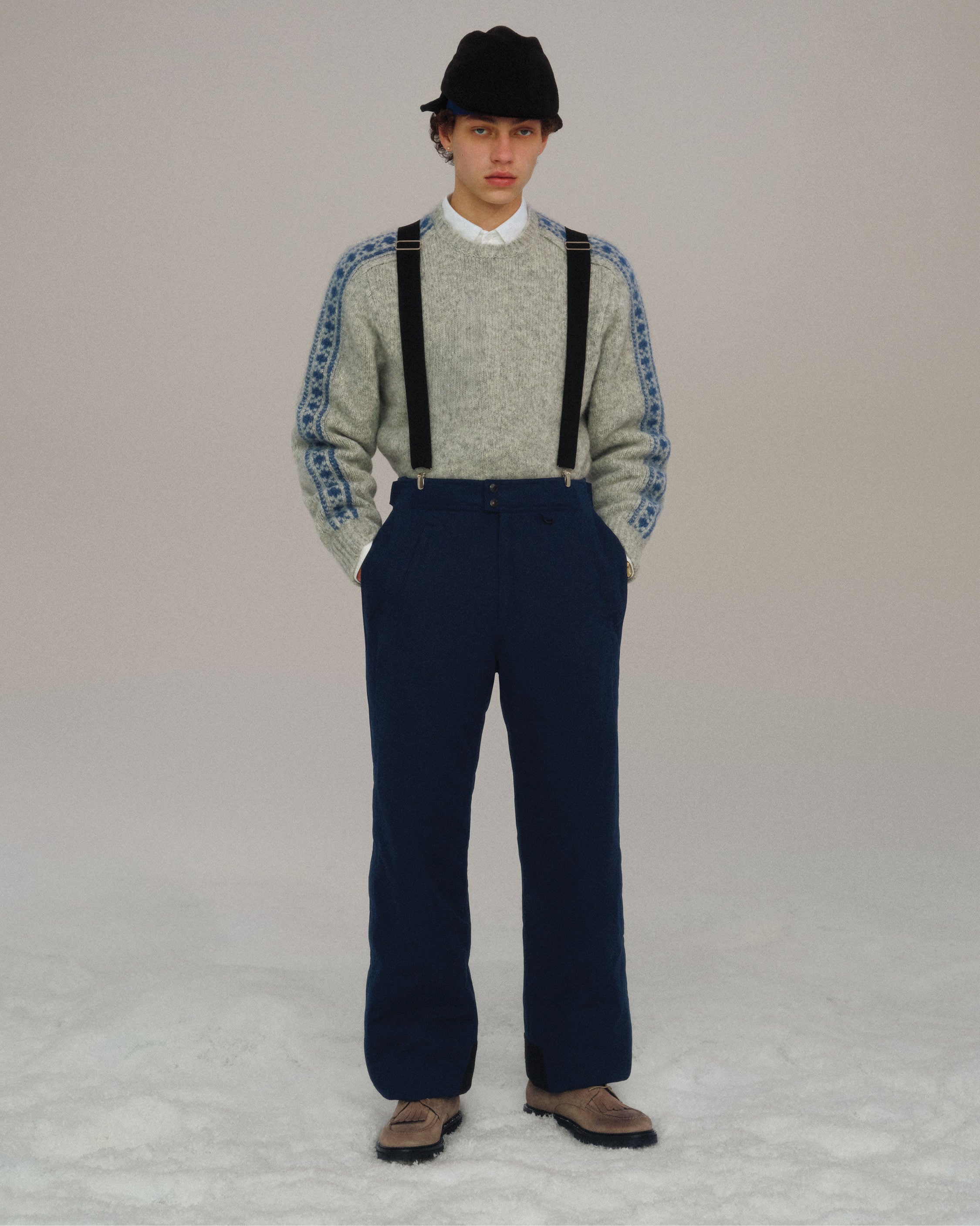 Jacquard Stripe Alpaca Sweater