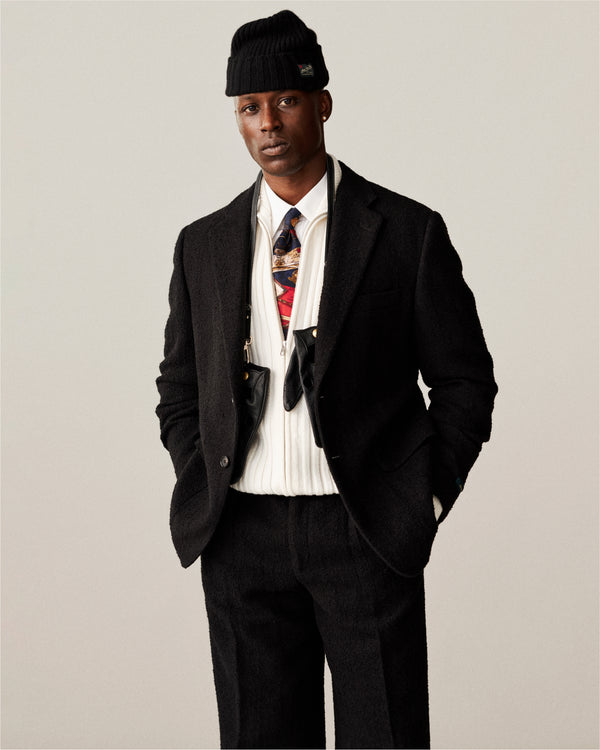 Drop Needle Full-Zip Sweater