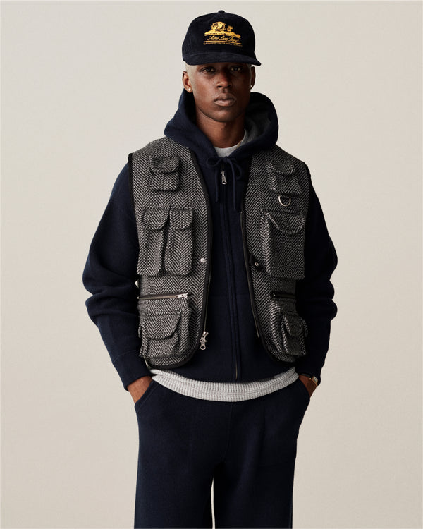 Wool Herringbone Fishing Vest