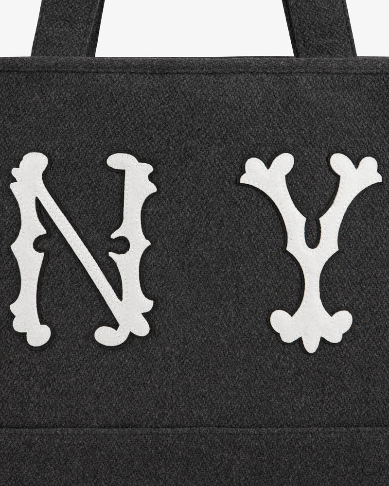 NY Highlanders Wool Tote Bag in dark gray with white NY lettering in a stylized athletic font.