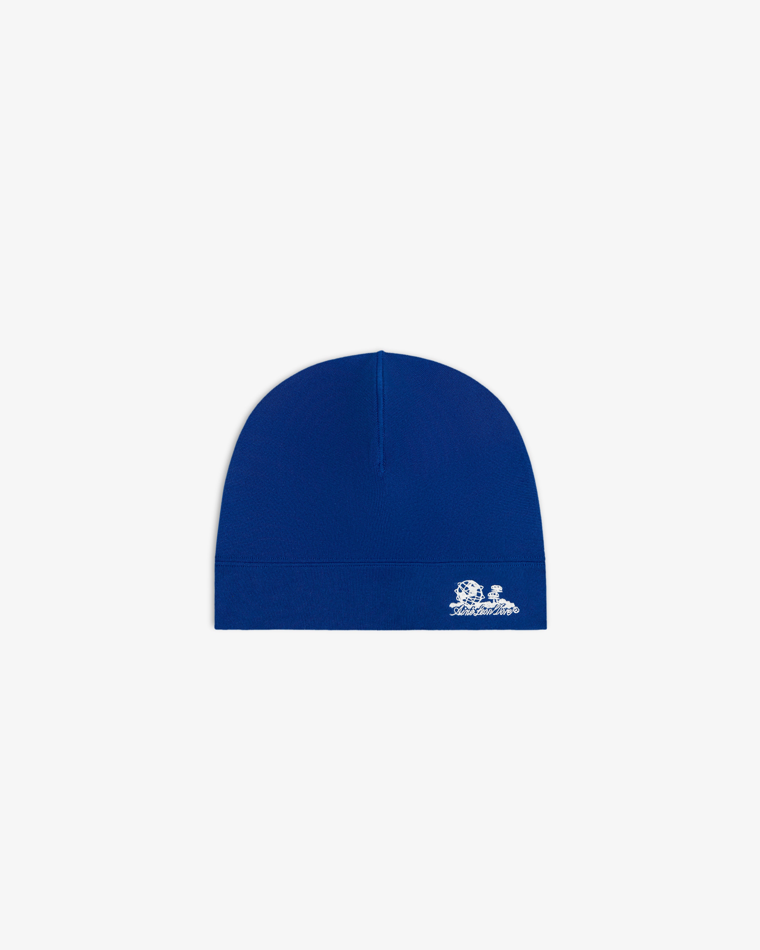 Unisphere Skull Cap in royal blue with a small white logo on the brim, shown against a white background.