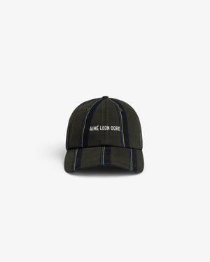 Striped Denim Logo Hat